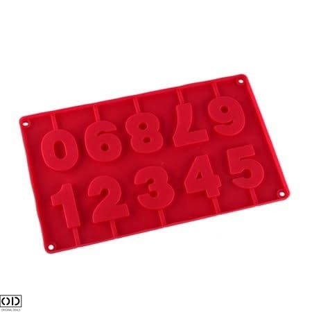 Forma pentru 10 Acadele din Ciocolata, Zahar sau Jeleu Cake Pops, Numere, 28 x 16.5 cm [15]