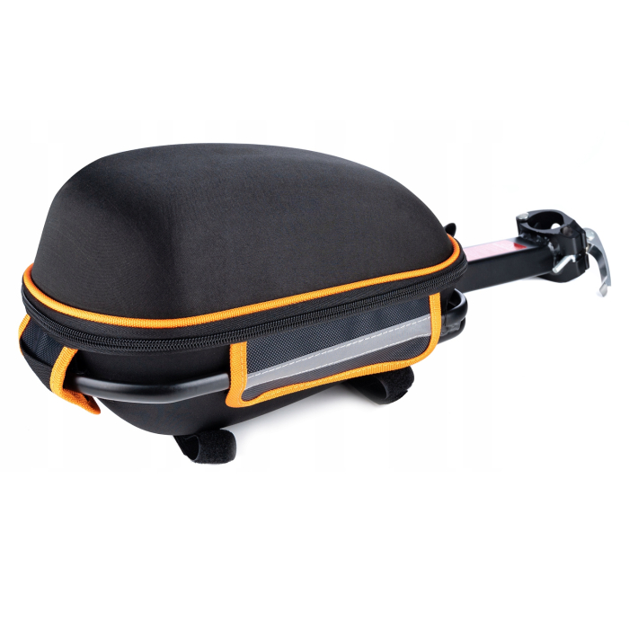 Geanta bicicleta cu prindere pe portbagaj tija sa 28x19x17 cm, 10L, poliester, borseta spate cu suport aluminiu, negru [1]