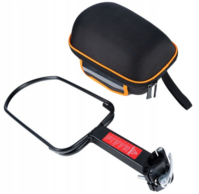 Geanta bicicleta cu prindere pe portbagaj tija sa 28x19x17 cm, 10L, poliester, borseta spate cu suport aluminiu, negru [2]