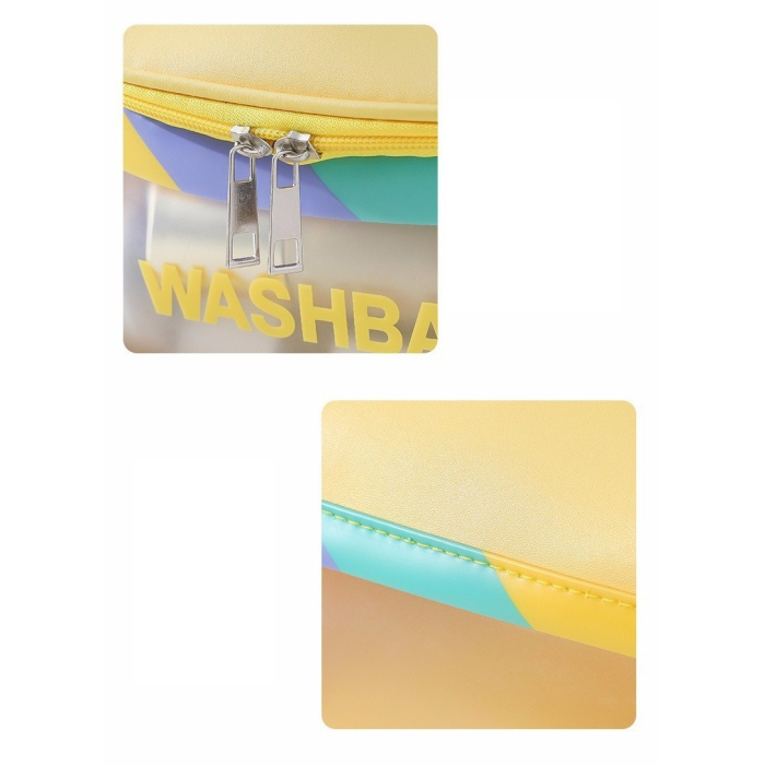 Geanta Cosmetice de Voiaj , Impermeabila, Translucida Mata, 22 x 16 x 14 cm, Galben [12]