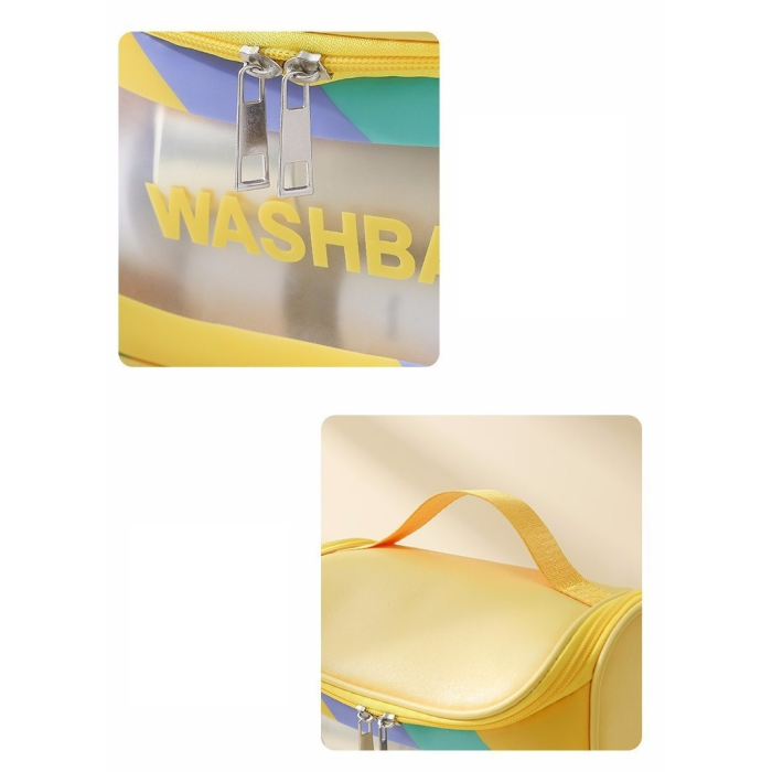 Geanta Cosmetice de Voiaj , Impermeabila, Translucida Mata, 22 x 16 x 14 cm, Galben [10]