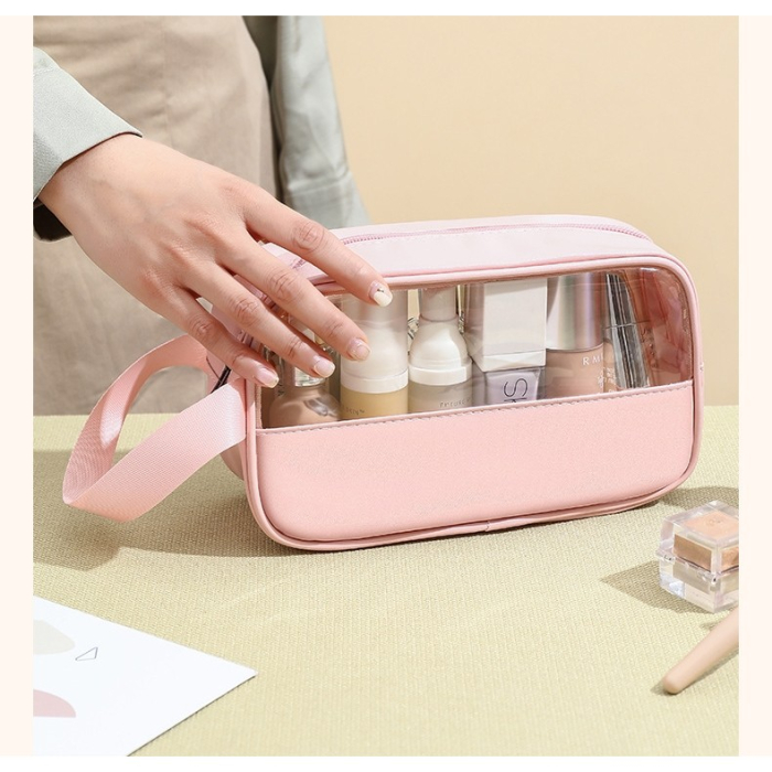 Geanta cosmetice , pentru voiaj sau organizare, 22 x 12 x 8 cm, roz [7]