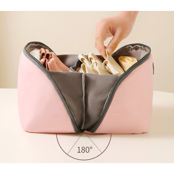 Geanta De Depozitare, 3 In 1, Portabila, Pentru Lenjerie, Sutiene Si Sosete, Multi-Functionala, Pentru Bagaj, Calatorii Si Afaceri, 23 x 13 x 13, Roz [5]