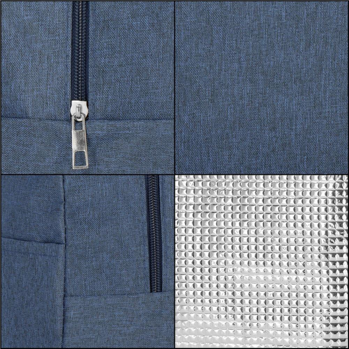Geanta frigorifica cu izolatie termica pentru mancare, 21x10x23cm, albastru [10]