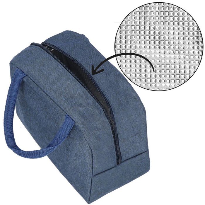 Geanta frigorifica cu izolatie termica pentru mancare, 21x10x23cm, albastru [11]