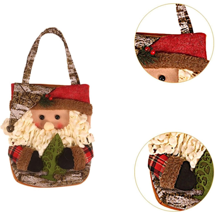 Geanta pentru Cadouri de Craciun, , Model Mos Craciun, Decoratiune Sarbatori, 46x23x2 cm, Multicolor [4]