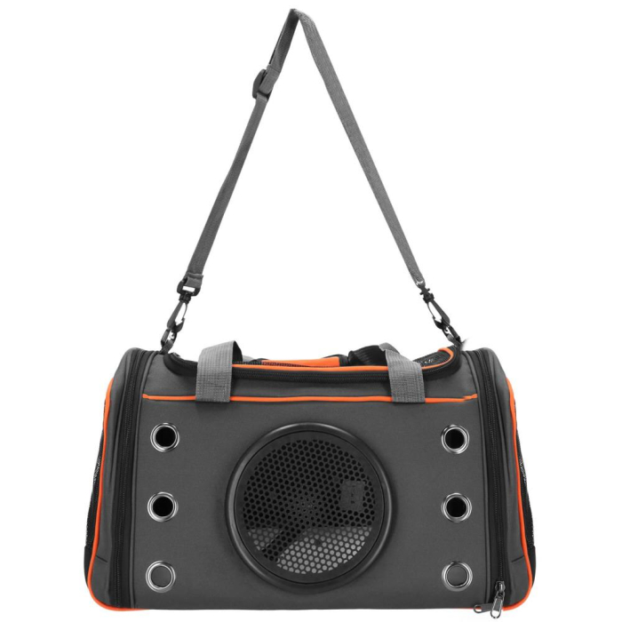 Geanta pentru transport animale mici-medii, pentru caine si pisica, pliabila, 24x48x33 cm, gri [14]