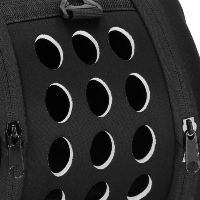 Geanta pentru transport animale mici, pentru caine si pisica, pliabila, curea de umar, 20x35x20 cm, negru [12]