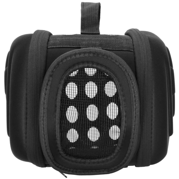 Geanta pentru transport animale mici, pentru caine si pisica, pliabila, curea de umar, 20x35x20 cm, negru [13]