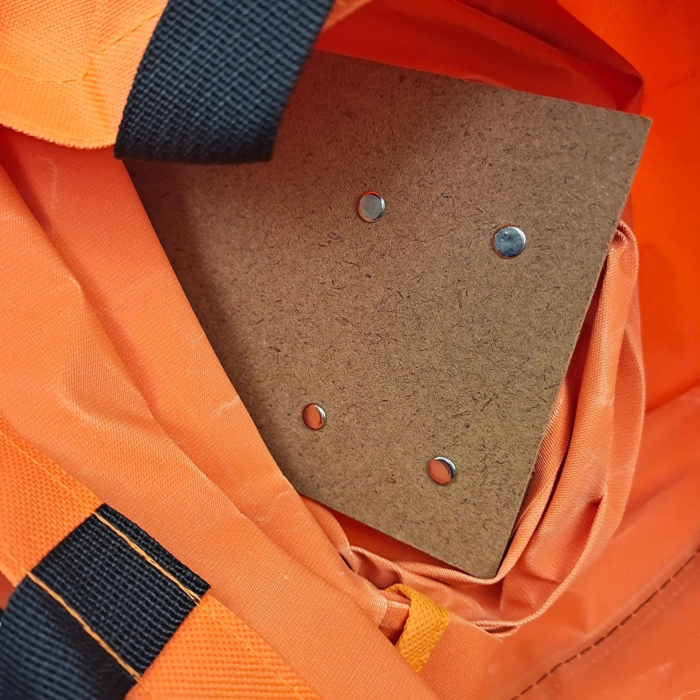 Geanta Pliabila, , 2 in 1, Carucior cu Roti, pentru Cumparaturi, 19 l, Portocaliu, Plastic, 39 x 46 x 12 cm [3]