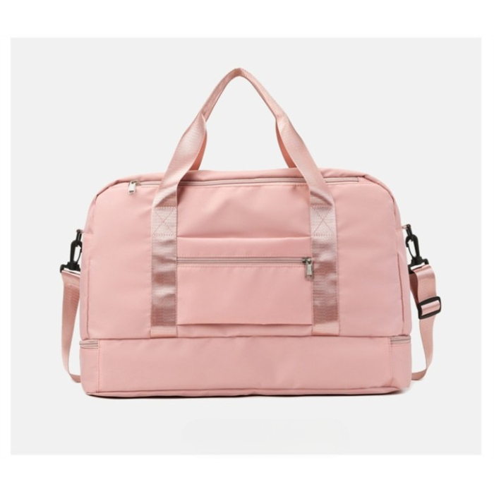 Geanta Pliabila, , pentru Voiaj, Buzunare Multiple, de Mana, Impermeabila, Material Textil, Capacitate 8 Kg, Dimensiune Deschisa 42x28x10 cm, Roz [8]