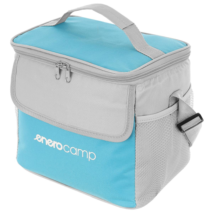 Geanta termica 10L cu buzunare, izolatie aluminiu, 24x19x22 cm, albastru si gri [6]