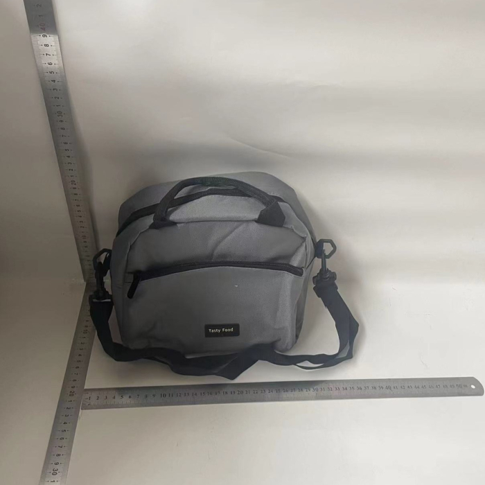 Geanta Termica pentru Pranz , Multifunctionala, Compartimentata, Impermeabila, 2 Tipuri de Manere, 26x14.3x21.2 cm, Gri [2]