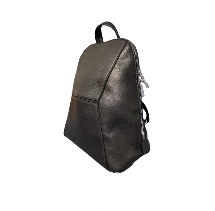 Ghiozdan cu 5 Buzunare si Bretele Ajustabile din Piele Ecologica Negru, Model Deosebit Premium [2]