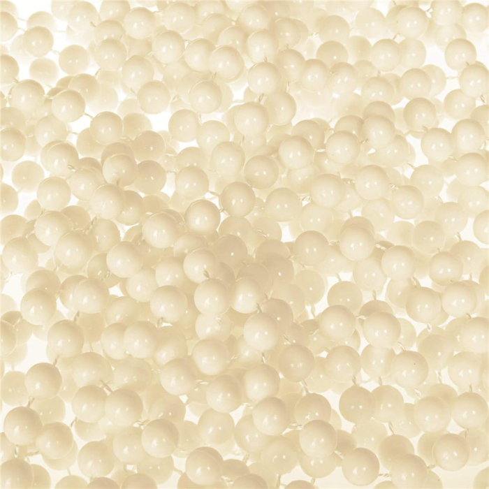 Ghirlanda de margele pentru bradul de Craciun, 10 metri, crem [3]