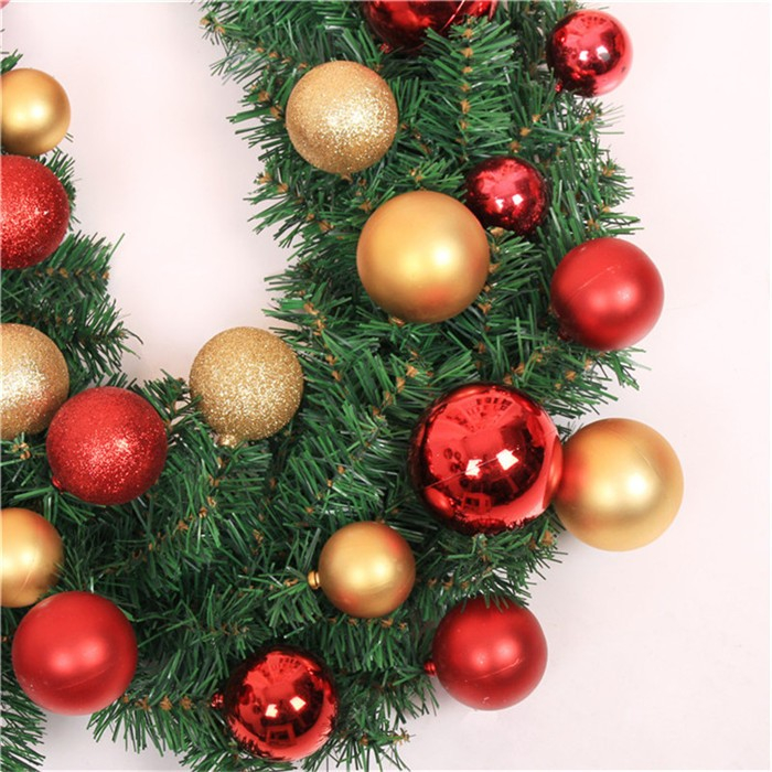 Ghirlanda decorativa Craciun cu Globuri colorate, , 2,70 m, Verde [2]