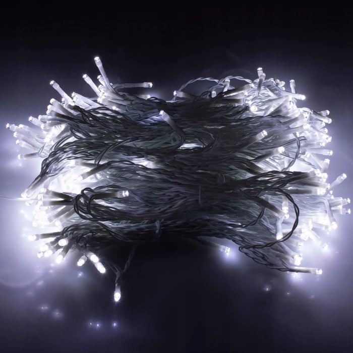 Ghirlanda luminoasa 300 LED-uri, 3m, pentru interior/exterior, telecomanda, iluminare alba [4]