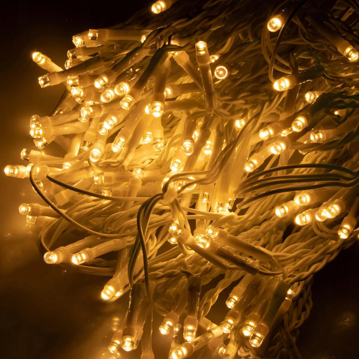 Ghirlanda luminoasa 300 LED-uri, 3m, pentru interior/exterior, telecomanda, iluminare galbena [5]