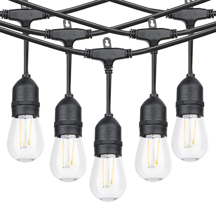Ghirlanda Luminoasa, , cu Transformator, 10 m, 10 LED-uri Model Bulb, Interconectabila, IP44, Alb Cald [5]