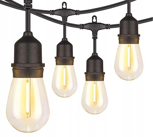 Ghirlanda luminoasa decorativa pentru exterior, alimentare la priza, 20 metri, 20 becuri LED cu iluminare calda 3000K, IP 44 [3]