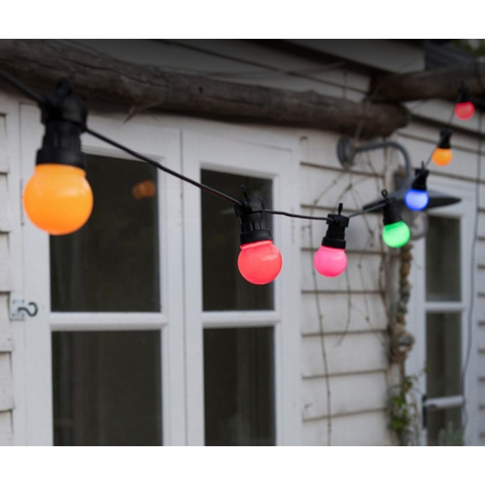 Ghirlanda Luminoasa, , fara Transformator, 10 m, 20 LED-uri Model Bulb, Interconectabila, IP65, Multicolor [1]