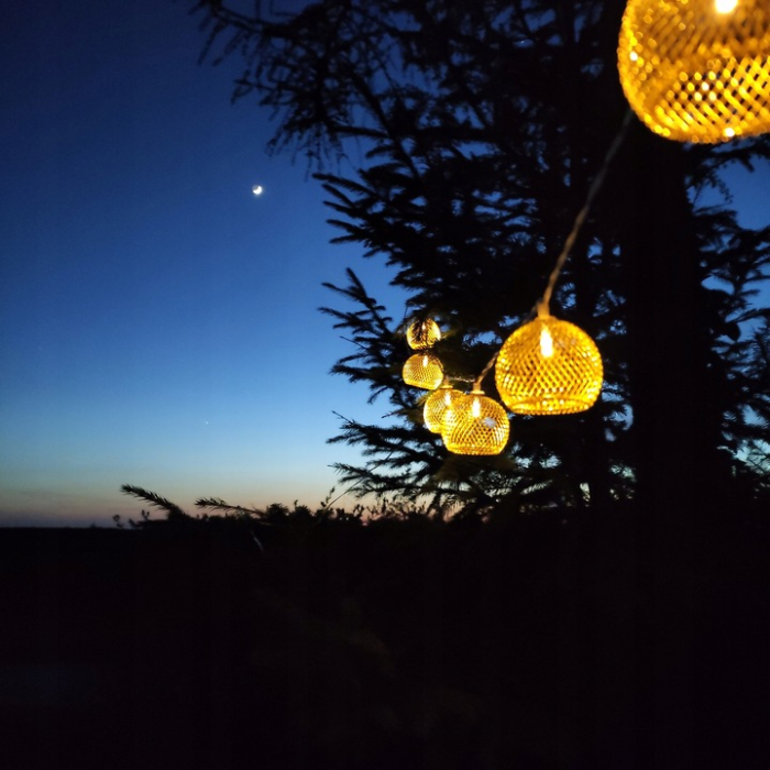 Ghirlanda luminoasa, LED, model Altros, 10 becuri, 380cm, incarcare solara, lumina alb cald [9]