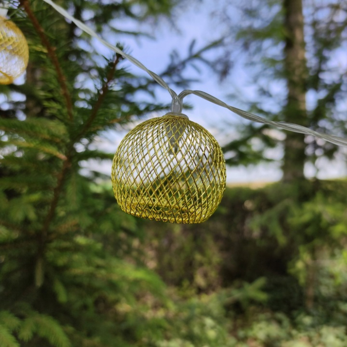 Ghirlanda luminoasa, LED, model Altros, 10 becuri, 380cm, incarcare solara, lumina alb cald [4]