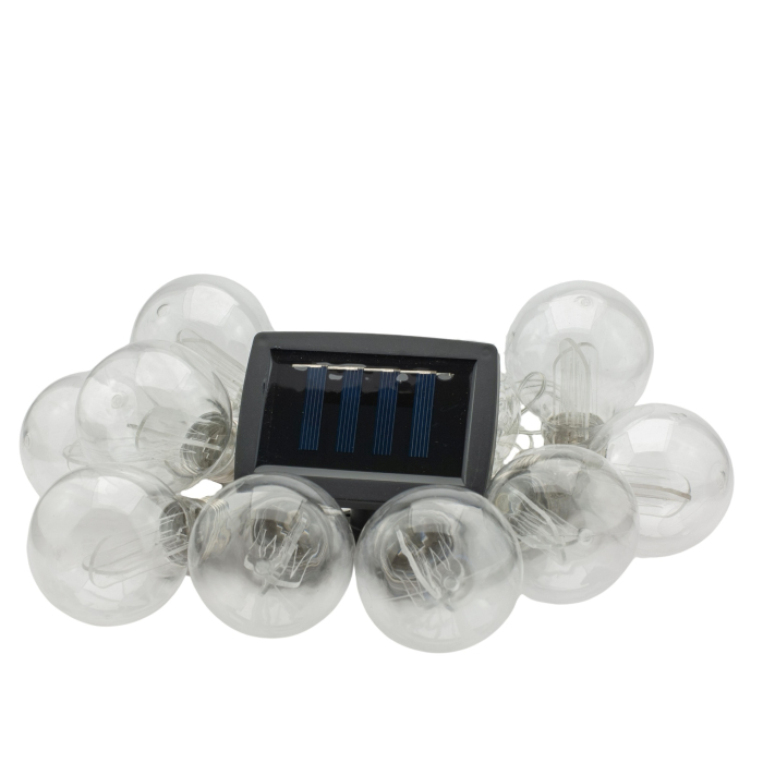 Ghirlanda luminoasa, LED, model Hemma, 10 becuri, 380cm, incarcare solara, lumina alb cald [9]