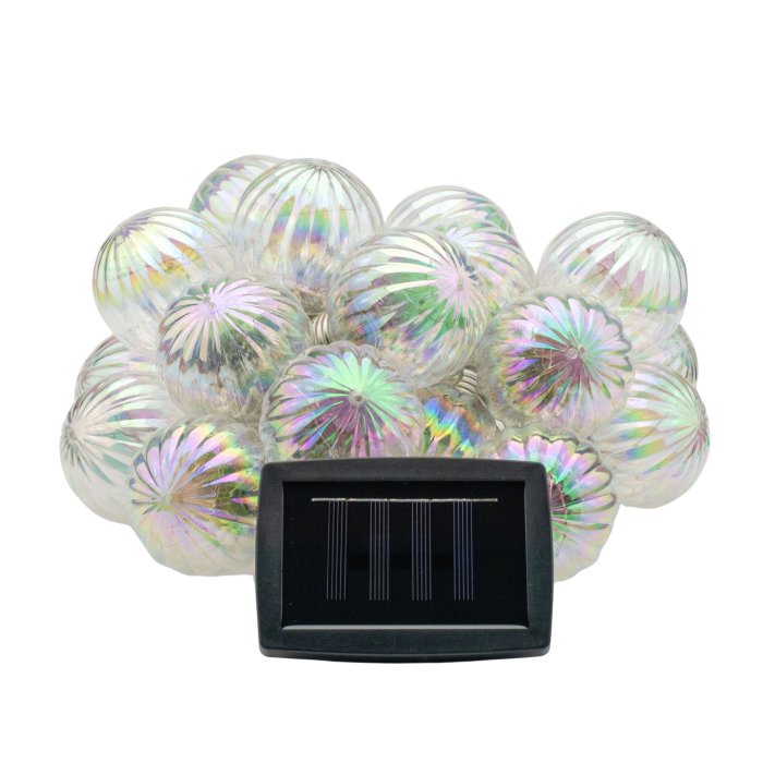 Ghirlanda luminoasa, LED, model Loris, 20 becuri, 580cm, incarcare solara, lumina alb multicolor [7]