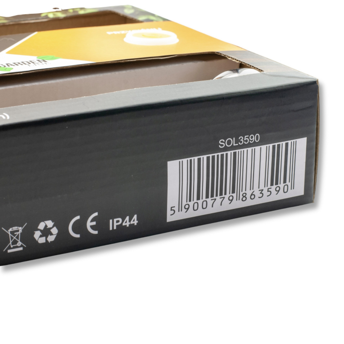 Ghirlanda luminoasa, LED, model Luca, 10 becuri, 380cm, incarcare solara, lumina alb rece [10]