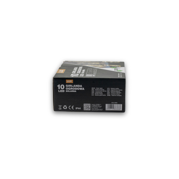 Ghirlanda luminoasa, LED, model Lux, 10 becuri, 380cm, incarcare solara, lumina alb cald [7]