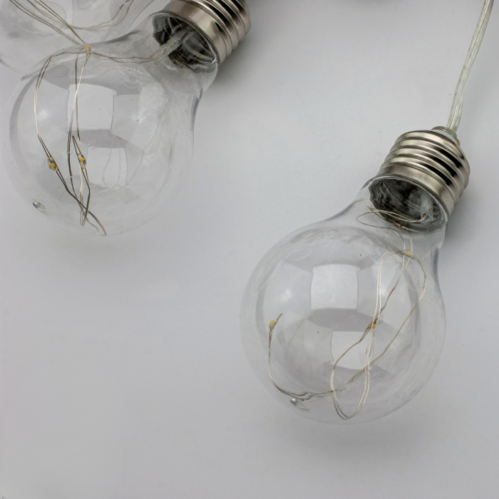 Ghirlanda luminoasa, LED, model Moza, 20 becuri, 580cm, incarcare solara, lumina alb cald [10]