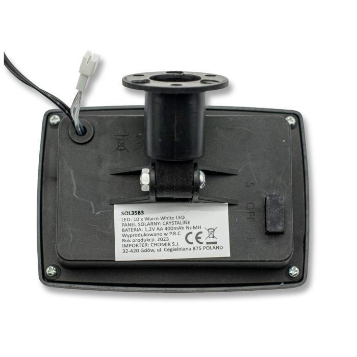 Ghirlanda luminoasa, LED, model Rona, 10 becuri, 380cm, incarcare solara, lumina alb cald [9]