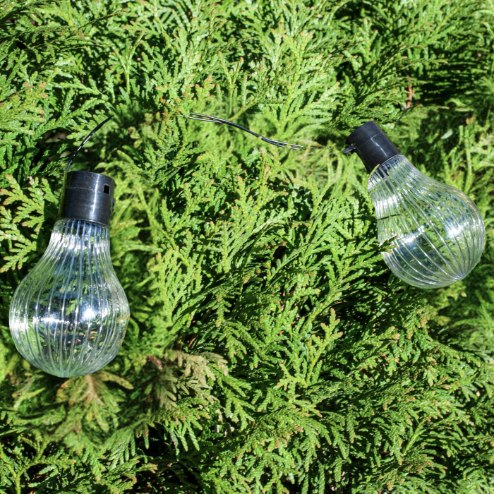 Ghirlanda luminoasa, LED, model Stripes, 20 becuri, 580cm, incarcare solara, lumina alb cald [9]