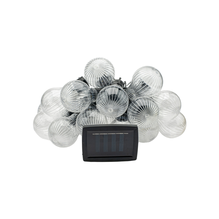 Ghirlanda luminoasa, LED, model Stripes, 20 becuri, 580cm, incarcare solara, lumina alb cald [11]