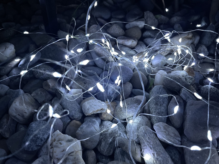 Ghirlanda luminoasa liniara, 100 LED-uri, 990cm, incarcare solara, alb rece [10]