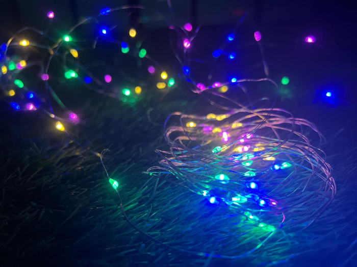 Ghirlanda luminoasa liniara, 100 LED-uri, 990cm, incarcare solara, multicolor [11]