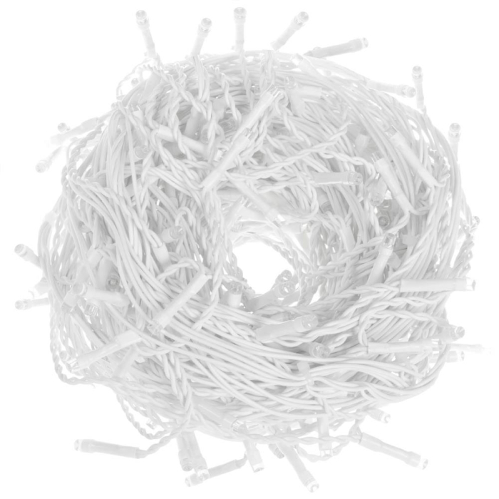 Ghirlanda luminoasa tip perdea 300 LED-uri, 12m, pentru interior/exterior, cu flash, iluminare alba [10]