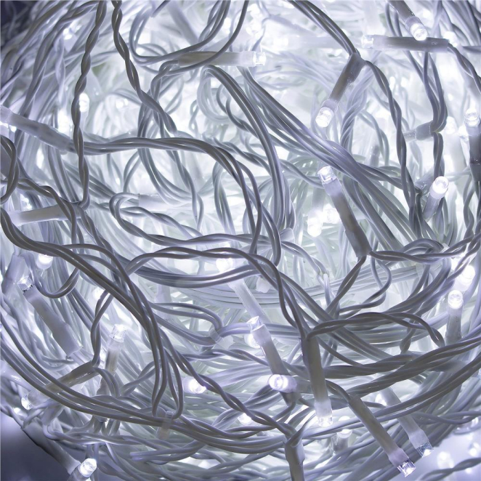 Ghirlanda luminoasa tip perdea 300 LED-uri, 12m, pentru interior/exterior, cu flash, iluminare alba [3]