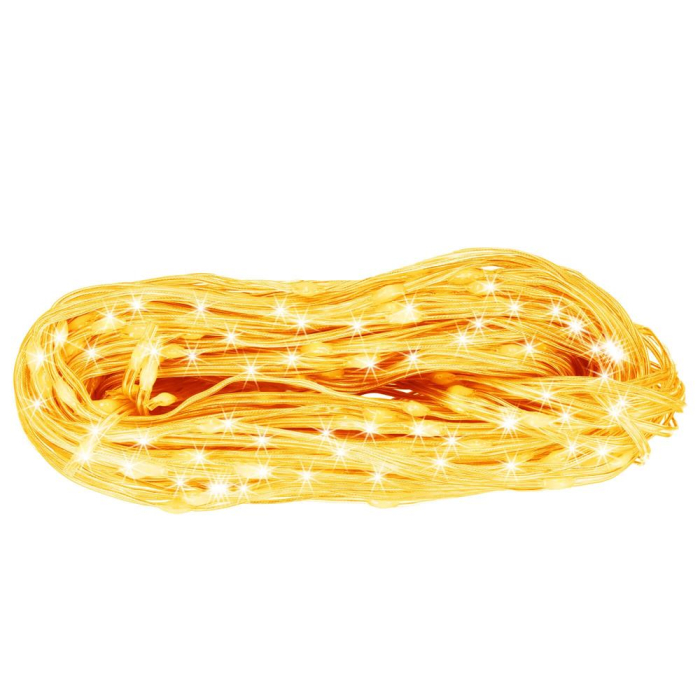 Ghirlanda luminoasa tip perdea 300 LED-uri, 3x3m, pentru interior, cu telecomanda, alb cald (galben) [13]