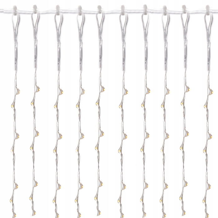 Ghirlanda luminoasa tip perdea 400 LED-uri, 3m, pentru interior/exterior, iluminare galbena [3]