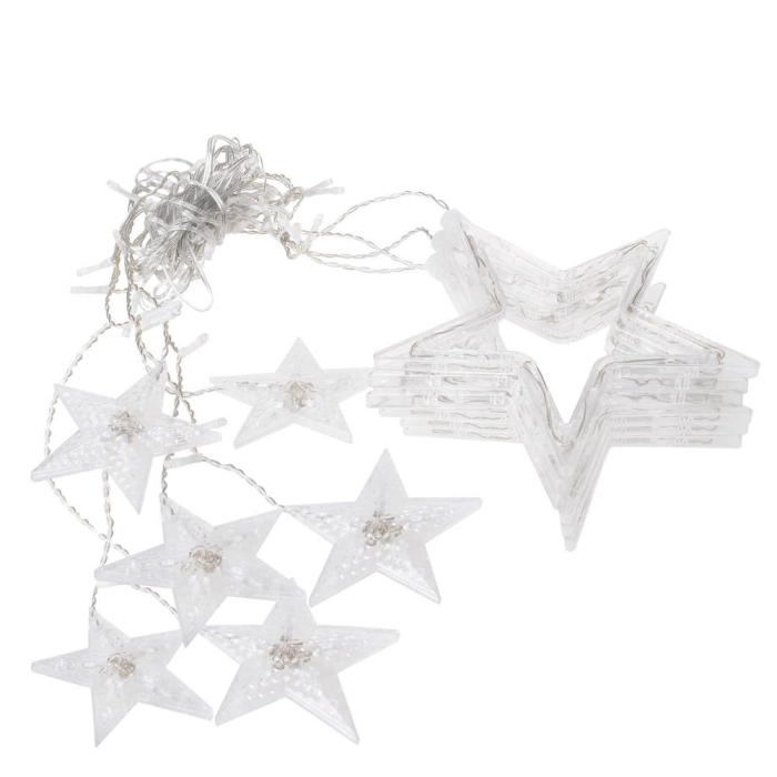 Ghirlanda luminoasa tip perdea cu stelute 138 LED-uri, 2m, pentru interior/exterior, iluminare multicolor [12]