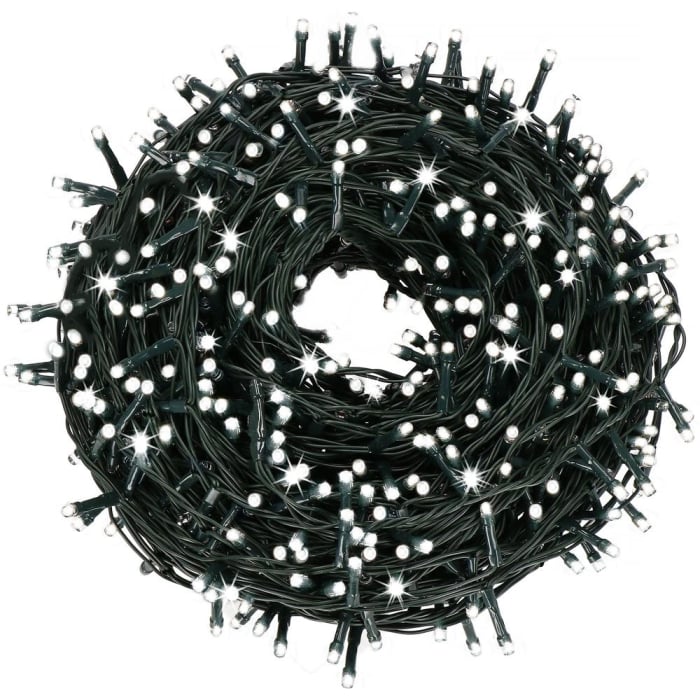 Ghirlanda luminoasa tip perdea Premium 300 LED-uri, 14,5m, 18Wati, interior/exterior, cu flash, alb rece [13]