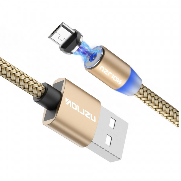 Cablu Textil USB Fast & Safe Charging 3.6A cu Mufa Magnetica 360° Cablu de date telefoane Cablu de incarcare telefon [17]