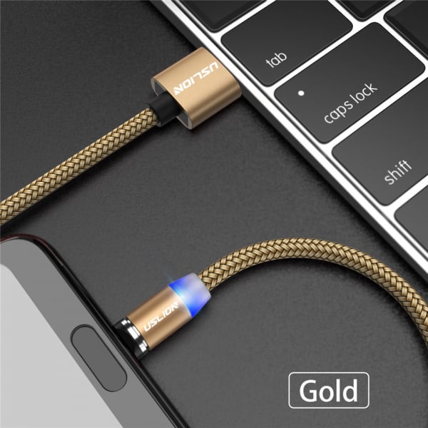Cablu Textil USB Fast & Safe Charging 3.6A cu Mufa Magnetica 360° Cablu de date telefoane Cablu de incarcare telefon [19]