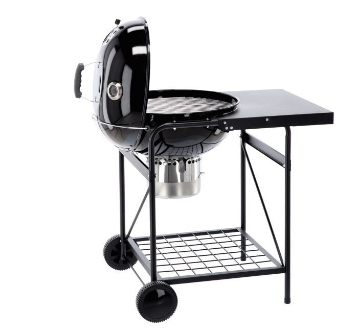 Gratar din otel pe carbuni, cu tava pentru cenusa, capac cu termometru, 90x71x111cm [4]