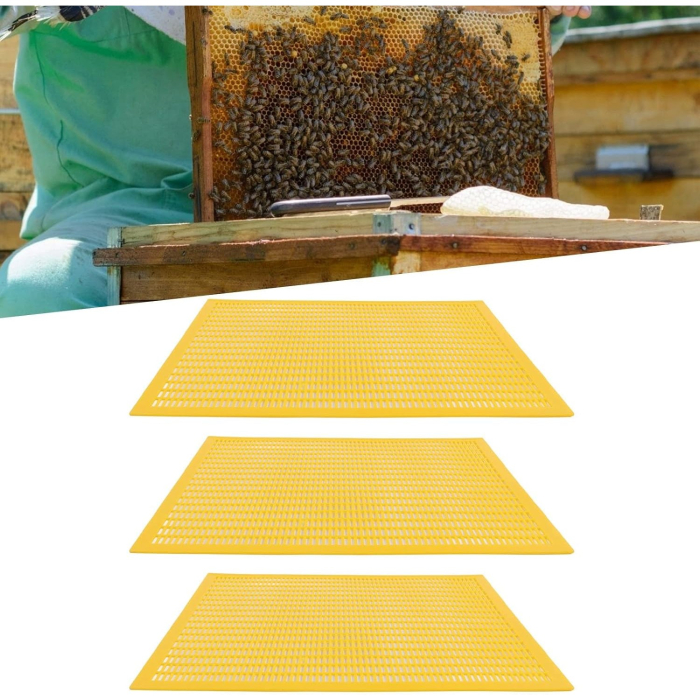 Gratie Apicultura, , Hanneman, din Plastic, Separare Matca, 51 x 42 x 0.3 cm, Galben [5]