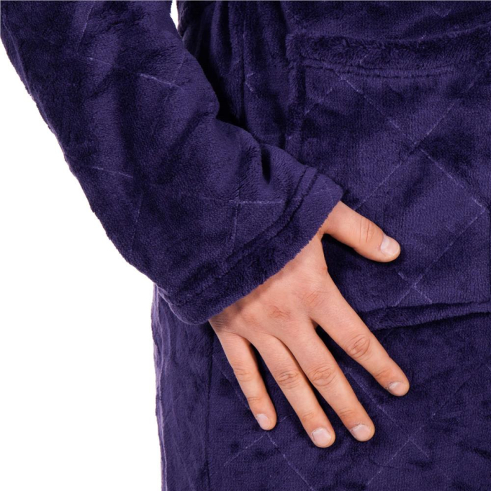Halat de baie pentru barbati pana la genunchi, marimea M/L, mov [6]