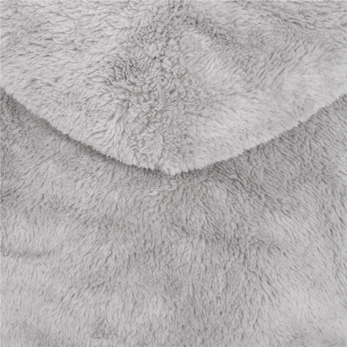 Halat de baie pentru femei pana la genunchi, cu gluga, marimea S/M, gri [11]