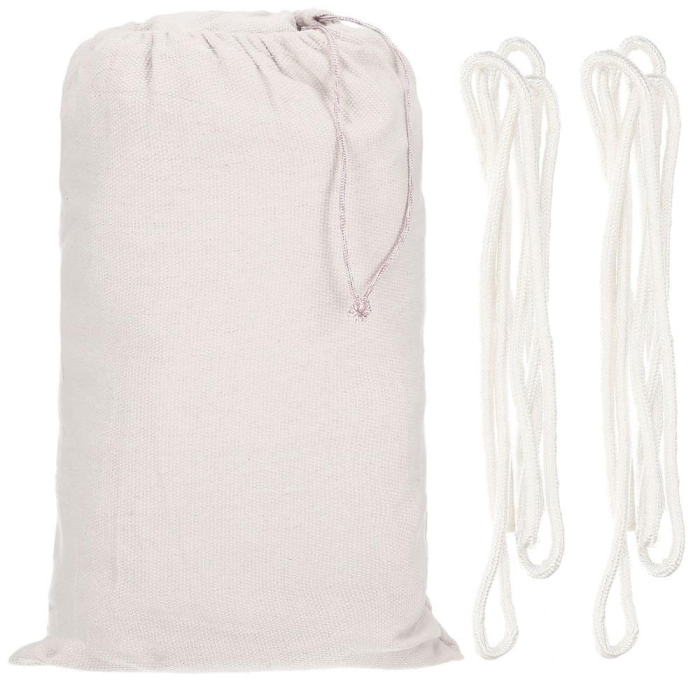 Hamac doua persoane cu franjuri si 2 perne, 200kg, 200×150 cm, bej [7]